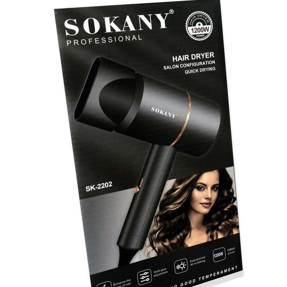 سشوار مسافرتی سوکانی مدل SK2202 ظرفیت ۱۲۰۰ وات با متمرکزکننده