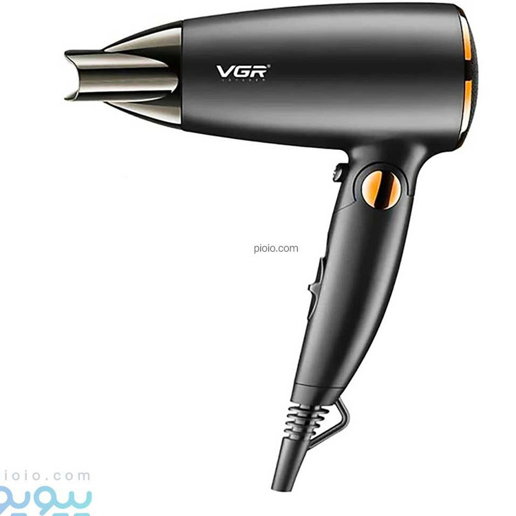 سشوار مسافرتی وی جی آر مدل V-439 با متمرکزکننده و باد سرد