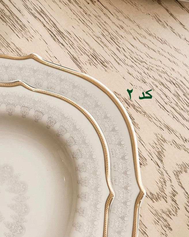 سرویس فنجان و نعلبکی چینی استخوانی ۱۲ پارچه ۶ عددی انجلیکا - کد ۱