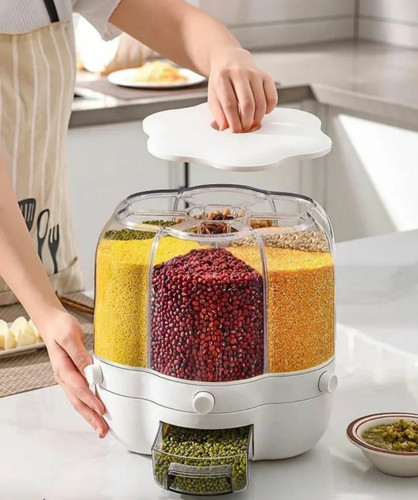 جا حبوباتی گرد چرخشی ۶ خانه اکرولیک نشکن