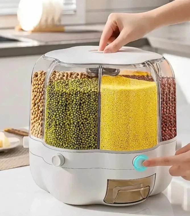 جا حبوباتی گرد چرخشی ۶ خانه اکرولیک نشکن