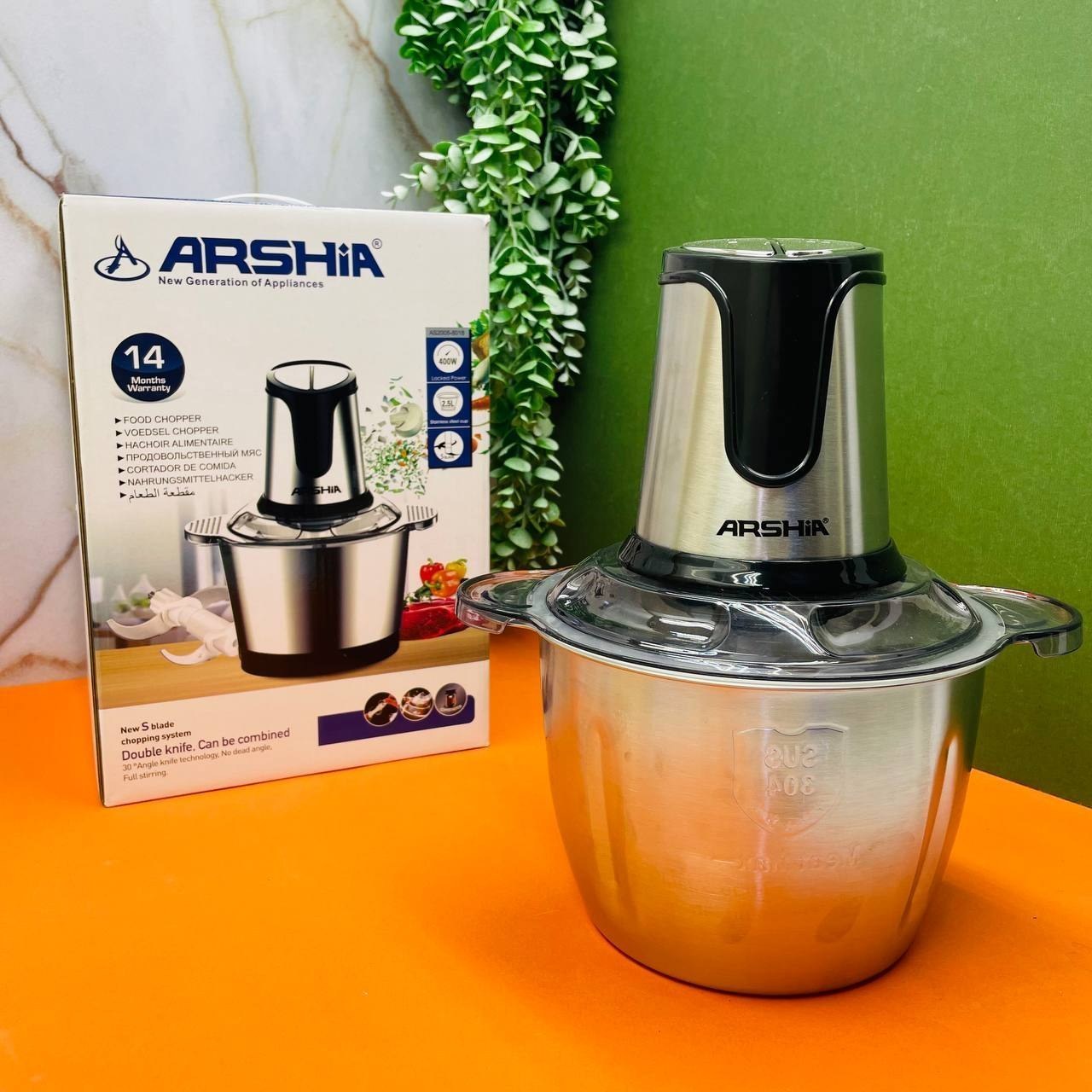 خردکن برقی عرشیا مدل AS2005-8018 ظرفیت ۲.۵ لیتر با ۶ تیغه