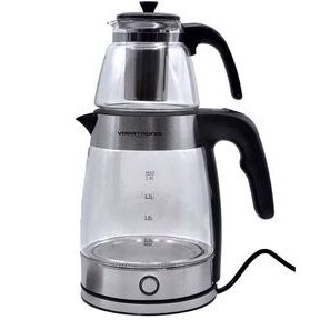 چای ساز وگاتی مدل VE185 ظرفیت ۲ لیتر با کتری پیرکس