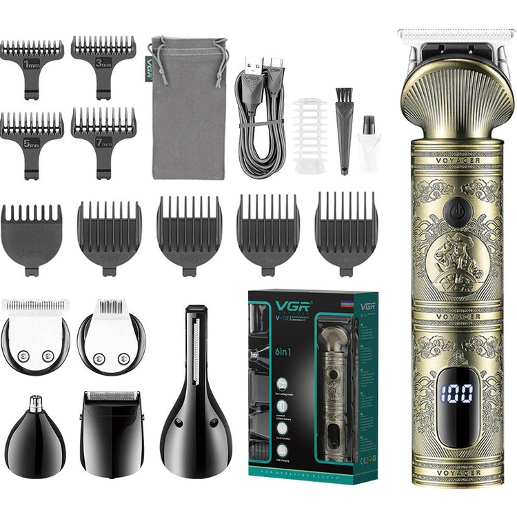 ماشین اصلاح وی جی آر مدل V-106 با تکنولوژی برش مستقیم و استیل ضد زنگ