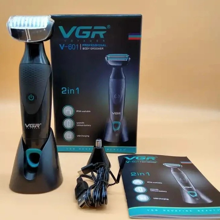 ماشین اصلاح وی جی آر مدل V-601 با تکنولوژی برش مستقیم و ضد آب