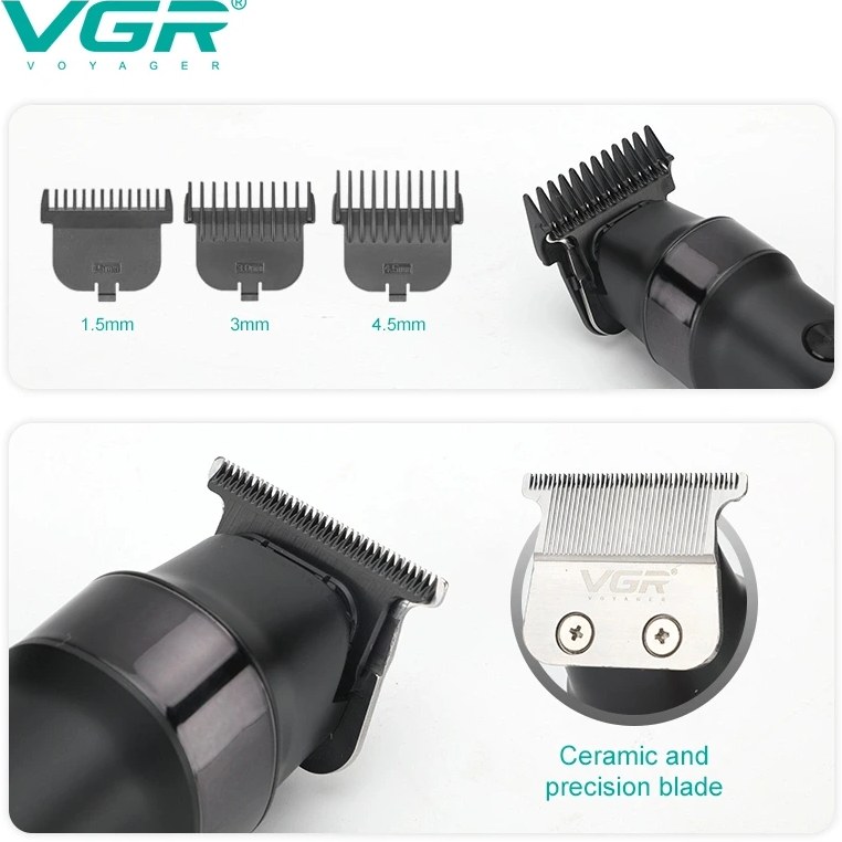 ماشین اصلاح وی جی آر مدل V987 با تیغه سرامیک و ضد آب