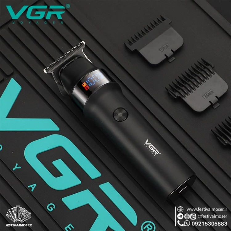 ماشین اصلاح وی جی آر مدل V987 با تیغه سرامیک و ضد آب