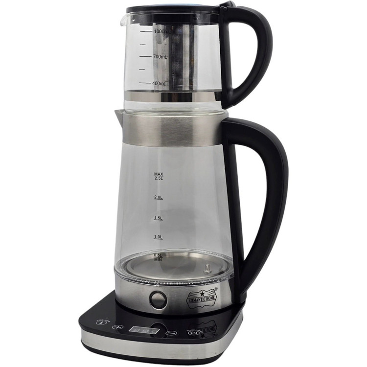 چای ساز رومانتیک هوم مدل KHD-425 ظرفیت ۲.۵ لیتر با کتری پیرکس