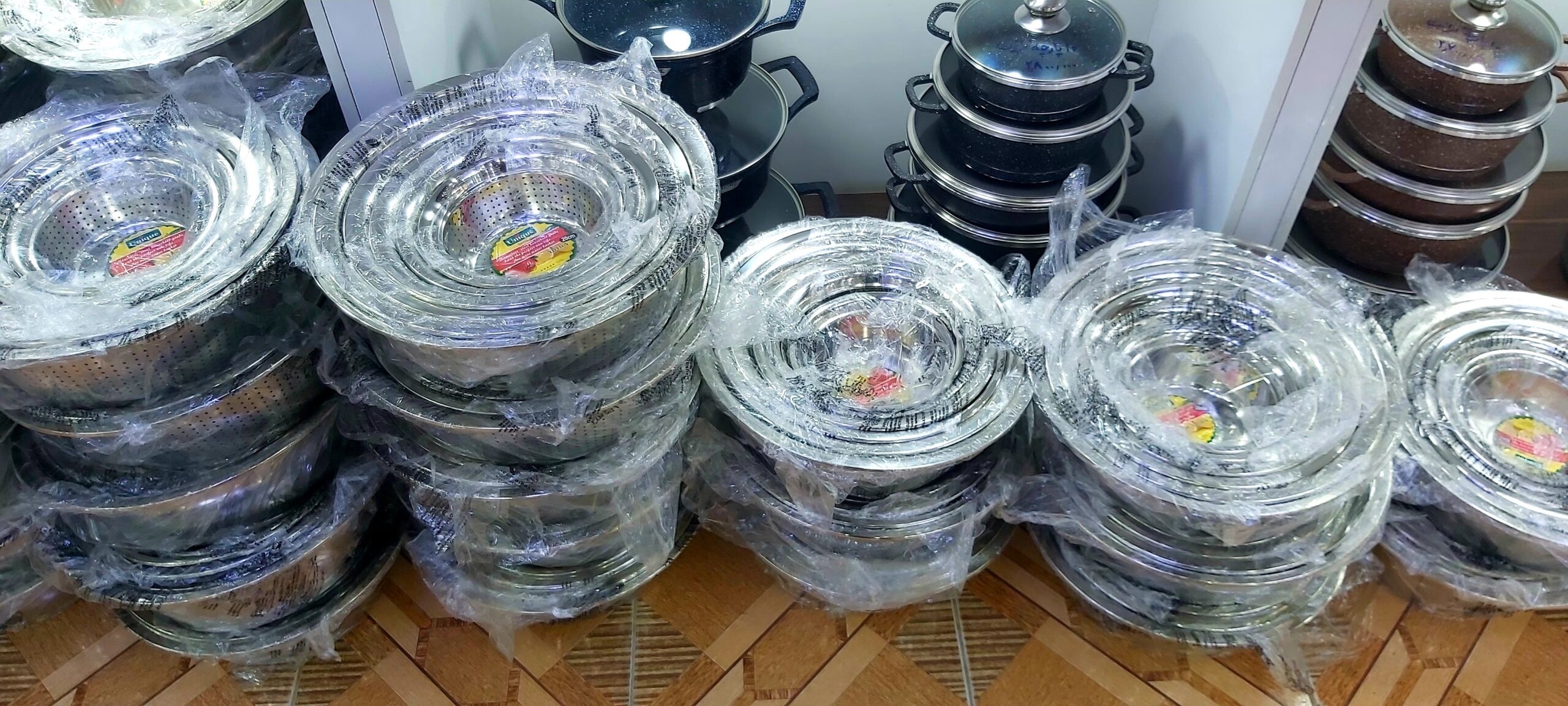 سرویس لگن استیل ۵ پارچه یونیک