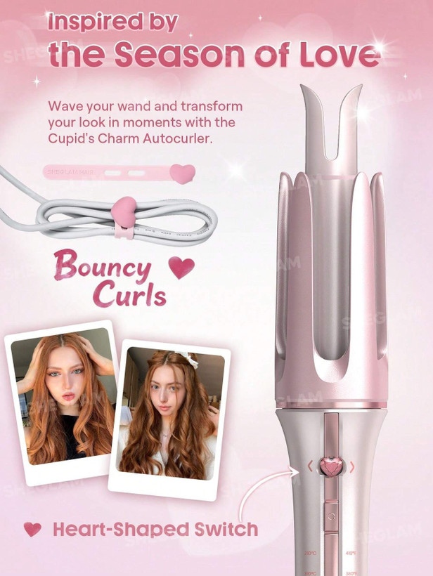 فر کننده مو فوری شیگلم-صورتی (کرلی) مدل Cupid’s Charm One-touch