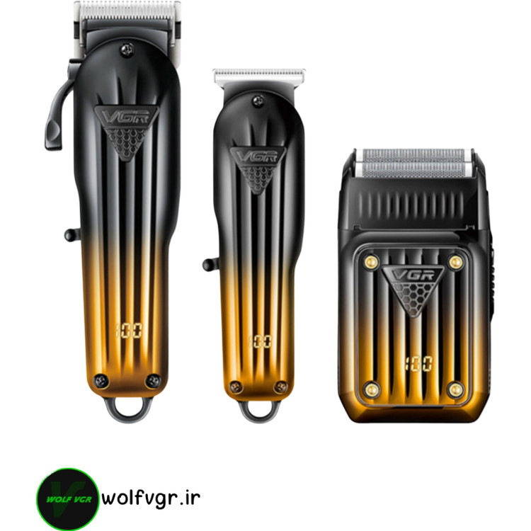 ست ماشین اصلاح وی جی آر مدل VGR V-644 با تکنولوژی برش مستقیم و استیل ضد زنگ