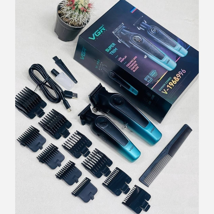 ست ماشین اصلاح وی جی آر مدل V-196 و V-996