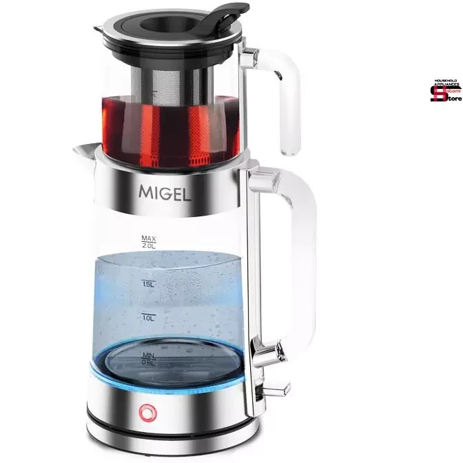 چای ساز میگل مدل GTS280 ظرفیت ۲ لیتر با کتری شیشه‌ای