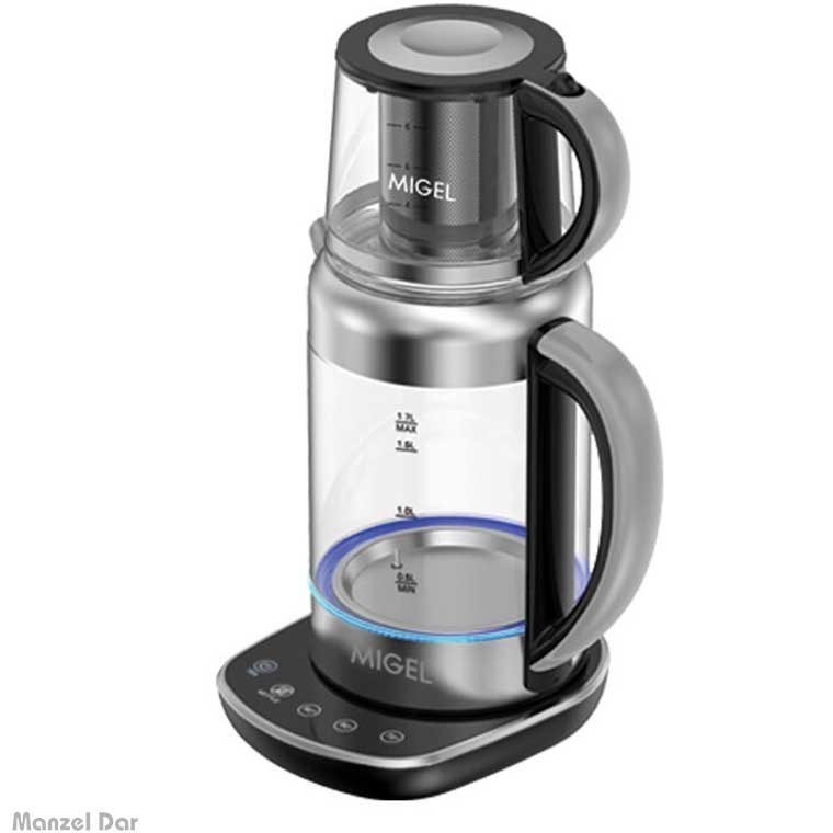 چای ساز میگل مدل GTS230 ظرفیت ۱.۷ لیتر با کتری شیشه‌ای
