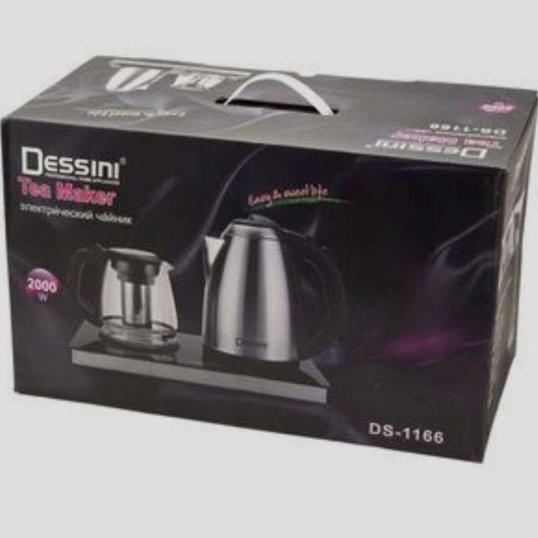 چای ساز دسینی مدل DS1166 ظرفیت ۲ لیتر با کتری استیل ضد زنگ