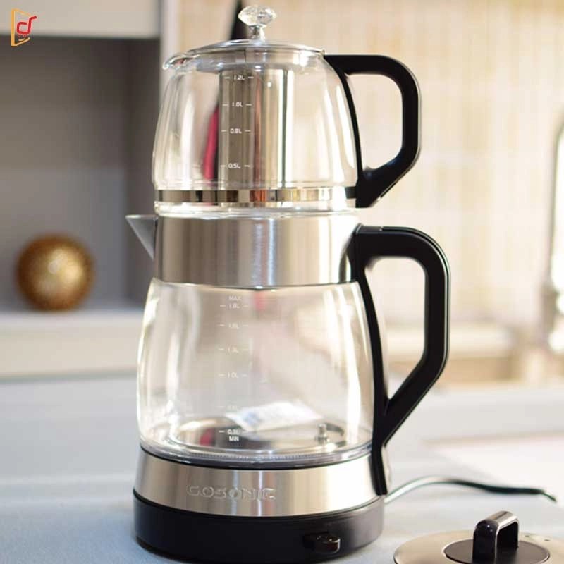 چای ساز گوسونیک مدل GST-783 ظرفیت ۱.۸ لیتر با قوری شیشه‌ای