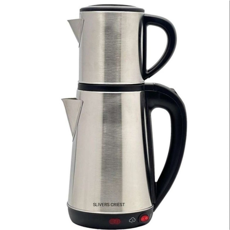 چای ساز روهمی سیلور کرست مدل SC-S589S ظرفیت ۲.۳ لیتر با کتری استیل